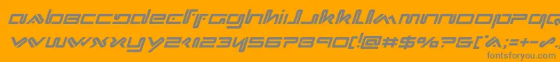 Xephyrital-Schriftart – Graue Schriften auf orangefarbenem Hintergrund