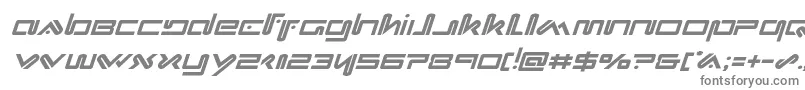 フォントXephyrital – 白い背景に灰色の文字