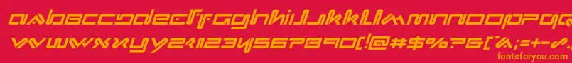 Xephyrital Font – Orange Fonts on Red Background