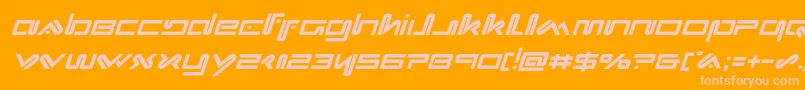 Xephyrital Font – Pink Fonts on Orange Background