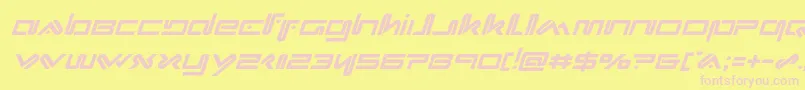 Xephyrital Font – Pink Fonts on Yellow Background