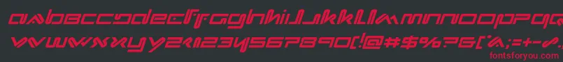 Шрифт Xephyrital – красные шрифты на чёрном фоне