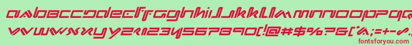 Xephyrital Font – Red Fonts on Green Background