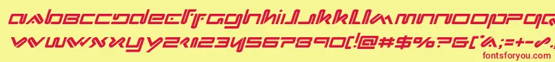 Xephyrital Font – Red Fonts on Yellow Background