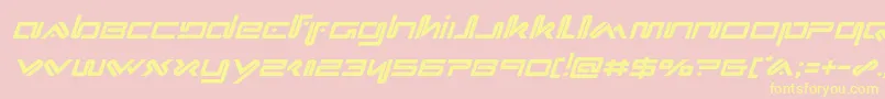 Xephyrital-Schriftart – Gelbe Schriften auf rosa Hintergrund