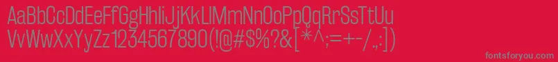 RakeslyLt Font – Gray Fonts on Red Background