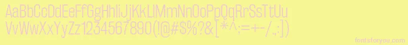 RakeslyLt Font – Pink Fonts on Yellow Background