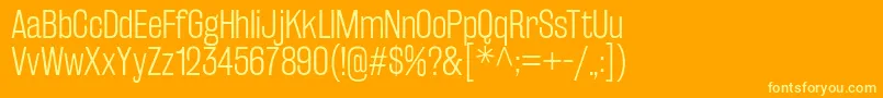 RakeslyLt Font – Yellow Fonts on Orange Background