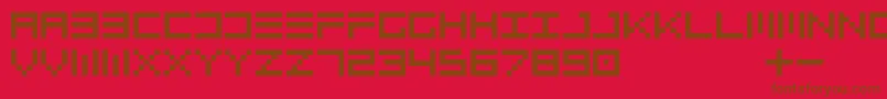 Topo Font – Brown Fonts on Red Background