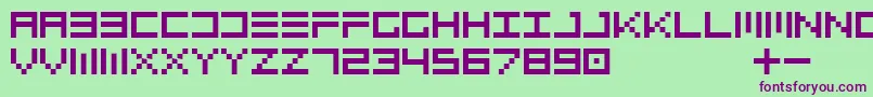 Topo Font – Purple Fonts on Green Background