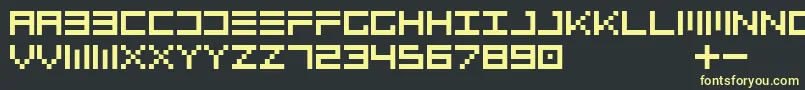 Topo Font – Yellow Fonts on Black Background