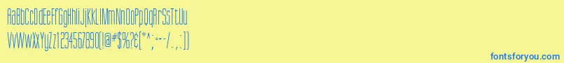 ScottsdaleRegularDb Font – Blue Fonts on Yellow Background