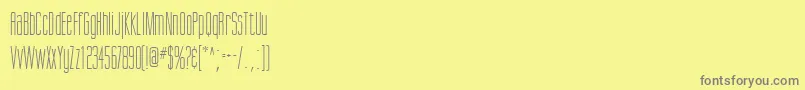 Fonte ScottsdaleRegularDb – fontes cinzas em um fundo amarelo
