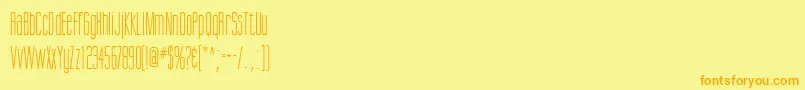 ScottsdaleRegularDb Font – Orange Fonts on Yellow Background
