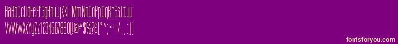 ScottsdaleRegularDb Font – Yellow Fonts on Purple Background
