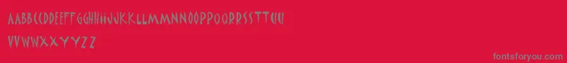 InkyNews Font – Gray Fonts on Red Background