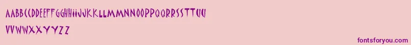 InkyNews Font – Purple Fonts on Pink Background