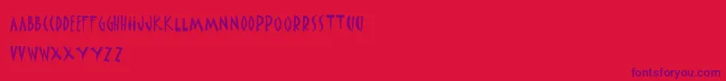 InkyNews Font – Purple Fonts on Red Background