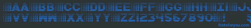 Czcionka BamfGradient – niebieskie czcionki na czarnym tle