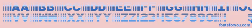 Czcionka BamfGradient – niebieskie czcionki na różowym tle