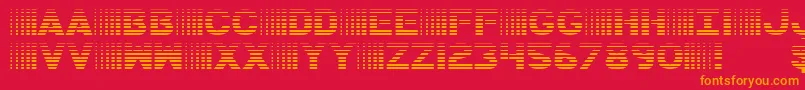 フォントBamfGradient – 赤い背景にオレンジの文字