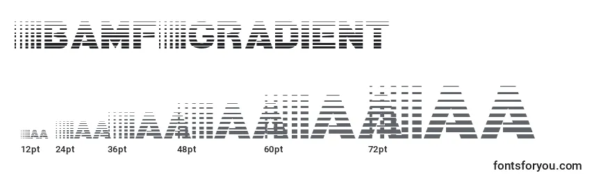 Размеры шрифта BamfGradient
