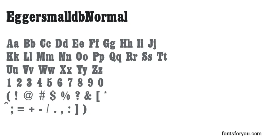 EggersmalldbNormalフォント–アルファベット、数字、特殊文字
