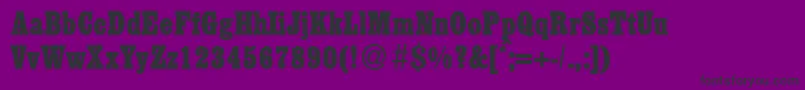 Шрифт EggersmalldbNormal – чёрные шрифты на фиолетовом фоне