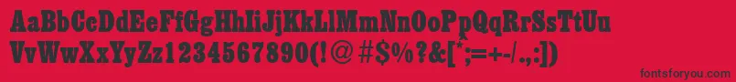 EggersmalldbNormal Font – Black Fonts on Red Background