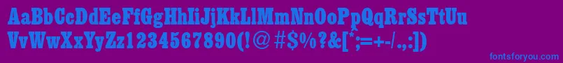 Police EggersmalldbNormal – polices bleues sur fond violet
