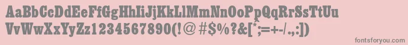 EggersmalldbNormal Font – Gray Fonts on Pink Background
