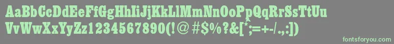 EggersmalldbNormal Font – Green Fonts on Gray Background