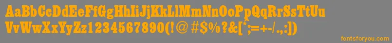 EggersmalldbNormal Font – Orange Fonts on Gray Background