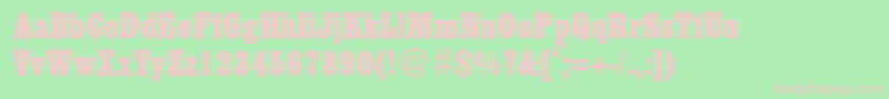 EggersmalldbNormal Font – Pink Fonts on Green Background