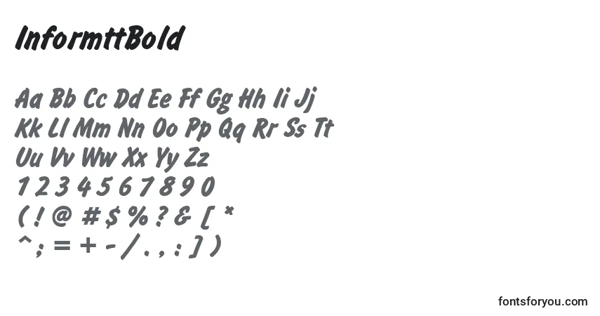 InformttBoldフォント–アルファベット、数字、特殊文字