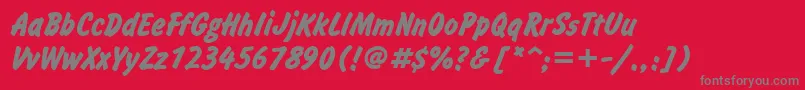 Fonte InformttBold – fontes cinzas em um fundo vermelho