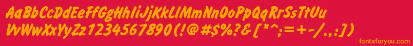 InformttBold Font – Orange Fonts on Red Background
