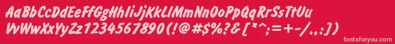 Więcej informacji o czcionce InformttBold Czcionka InformttBold – różowe czcionki na czerwonym tle