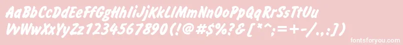 InformttBold-Schriftart – Weiße Schriften auf rosa Hintergrund