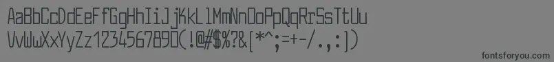 フォントLarabiefontcpRegular – 黒い文字の灰色の背景
