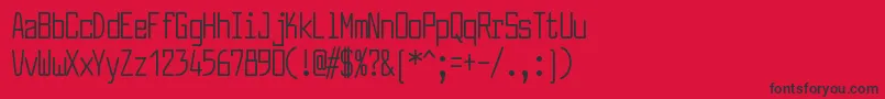 フォントLarabiefontcpRegular – 赤い背景に黒い文字