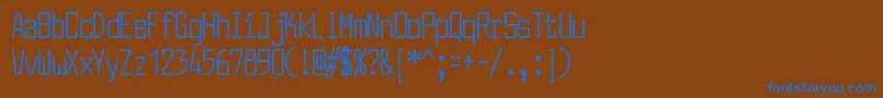 LarabiefontcpRegular Font – Blue Fonts on Brown Background