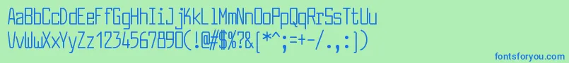 LarabiefontcpRegular Font – Blue Fonts on Green Background
