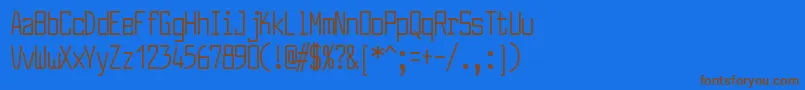 LarabiefontcpRegular Font – Brown Fonts on Blue Background
