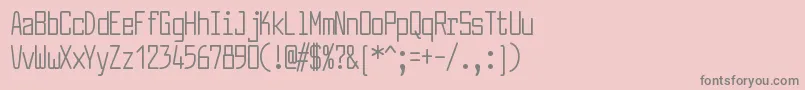 LarabiefontcpRegular-Schriftart – Graue Schriften auf rosa Hintergrund