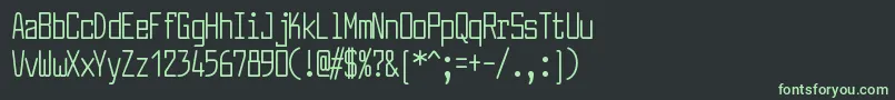 LarabiefontcpRegular-fontti – vihreät fontit mustalla taustalla