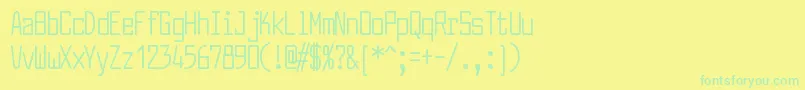 LarabiefontcpRegular Font – Green Fonts on Yellow Background