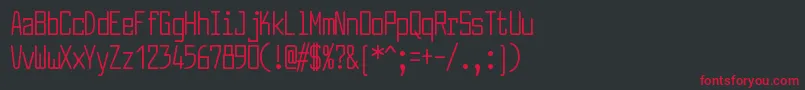 LarabiefontcpRegular Font – Red Fonts on Black Background