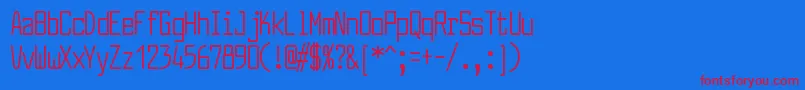 LarabiefontcpRegular Font – Red Fonts on Blue Background