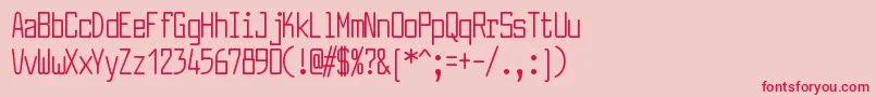LarabiefontcpRegular Font – Red Fonts on Pink Background
